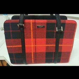 Kate Spade Red Plaid Tote